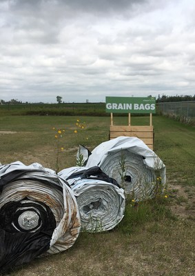 Grain bags ready for recycling. (CNW Group/CleanFARMS Inc.)