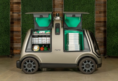 Domino’s and Nuro are joining forces on autonomous pizza delivery using the custom unmanned vehicle known as the R2. The global leader in pizza delivery will use Nuro’s unmanned fleet to serve select Houston Domino’s customers who place orders online later this year.