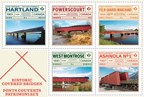Quaint but no longer common, covered bridges still dot our countryside - and five historic ones now adorn stamps