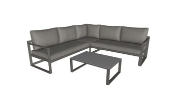 Garten-und-Freizeit.de Corner Lounge with Table 3D Model in AR by CGTrader ARsenal