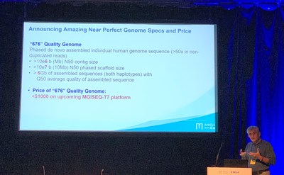 Rade Drmanac, MGI Chief Scientific Officer, presenting at the European Society of Human Genetics 2019