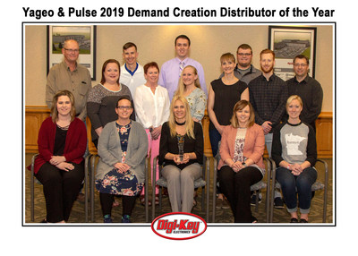 Digi-Key Team with the Yageo & Pulse 2019 Demand Creation Distributor of the Year Award