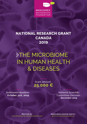 The Biocodex Microbiota Foundation calls for Canadian proposals to study the microbiome's role in health and diseases
