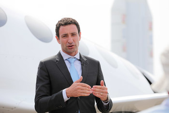 Eviation CEO, Omer Bar-Yohay reveals all-electric Alice at the Paris Air Show.