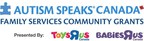Autism Speaks Canada is excited to announce that applications for 2019 round of Family Services Community Grants is open; Since 2010, over $4 million has been granted to support programs and services 