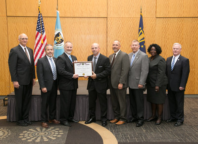 Vertex Aerospace received the James S. Cogswell Outstanding Industrial Security Achievement Award June 12, 2019, at the NCMS Society of Industrial Security Professionals training seminar in St. Louis, Missouri. Robert Hayes, Vertex Aerospace's corporate director of security, accepted the award along with Richard Mendoza, Vertex's senior vice president of People Operations, and security managers Michael Dill and Matthew Holmes. Vertex Aerospace received the James S. Cogswell Outstanding Industrial Security Achievement Award June 12, 2019, at the NCMS Society of Industrial Security Professionals training seminar in St. Louis, Missouri. Robert Hayes, Vertex Aerospace's corporate director of security, accepted the award along with Richard Mendoza, Vertex's senior vice president of People Operations, and security managers Michael Dill and Matthew Holmes.