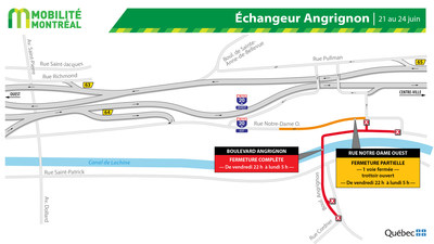 Boulevard Angrignon, FDS 21 juin (Groupe CNW/Ministre des Transports)