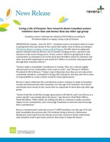 Revera Report on Aging: Living a Life of Purpose (CNW Group/Revera Inc.)
