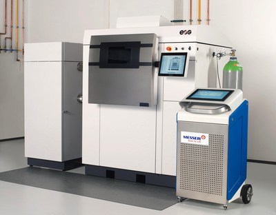 Atmosphere Control Systems for Powder Metals: Messer will feature new atmosphere control systems for producing high quality powder-metal components at PowderMet 2019, including the portable unit at right that precisely monitors and controls the inert atmosphere inside the 3D printer. The control system is ideal for laser powder bed fusion.