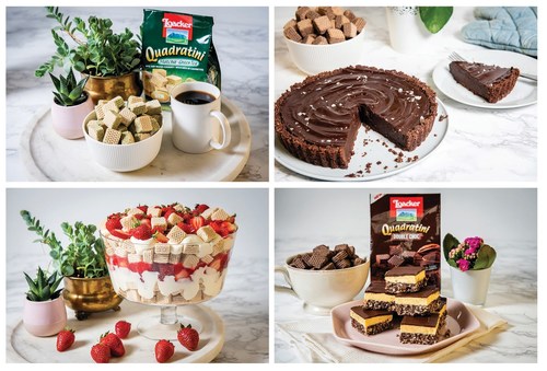 Clockwise from top left: Loacker’s Matcha-Green Tea Quadratini, Chocolate Torte, Nanaimo Bars, Strawberry Shortcake Trifle (CNW Group/Loacker Canada)