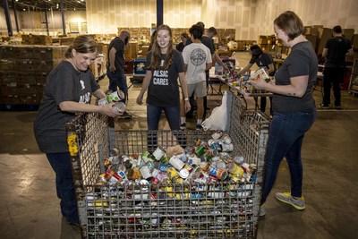 ALSAC employees participate in the ALSAC Cares Week of Service at Mid-South Food Bank on Friday, June 14, 2019.