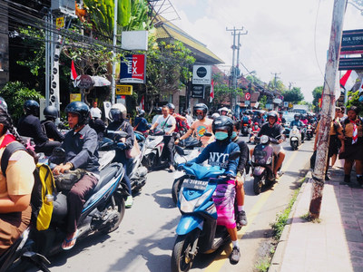 Typical gridlock traffic in Ubud, Bali. (CNW Group/Global Bucket List)