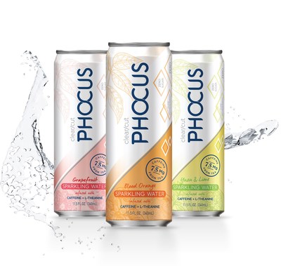 Clear/Cut Phocus™ (Phocus) naturally caffeinated sparkling water is available at CVS locations nationwide as part of the pharmacy retailer’s better-for-you food and beverage initiative.
