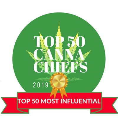 Top 50 Most Influential Canna Chief of 2019 official badge (CNW Group/CANNACHIEFS Media)
