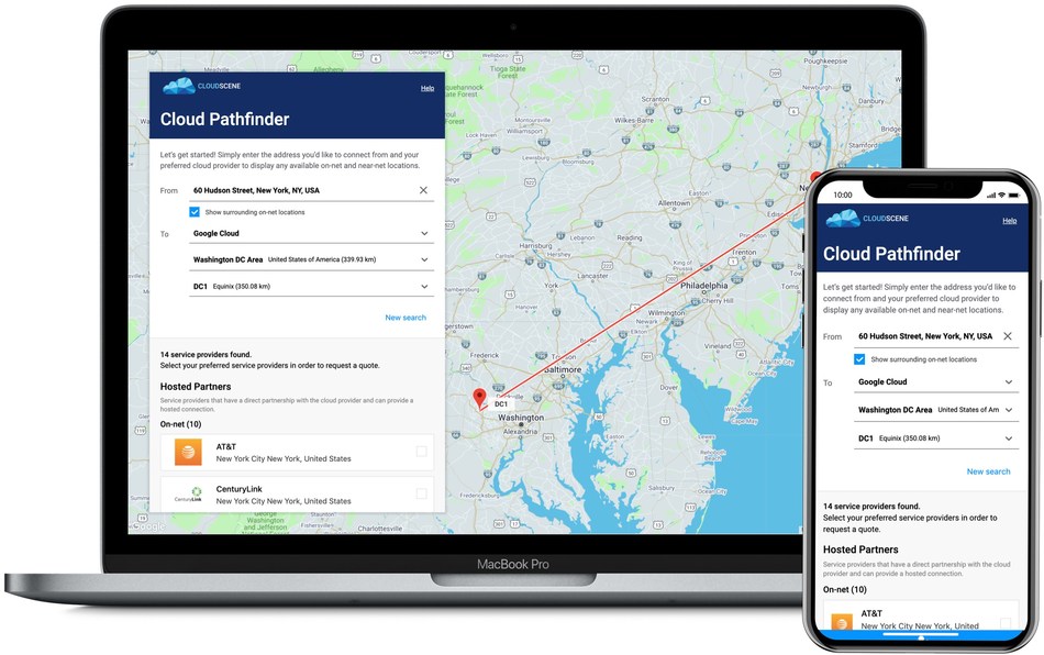 Cloudscene launches Cloud Pathfinder, an enterprise tool to find cloud connectivity routes worldwide.