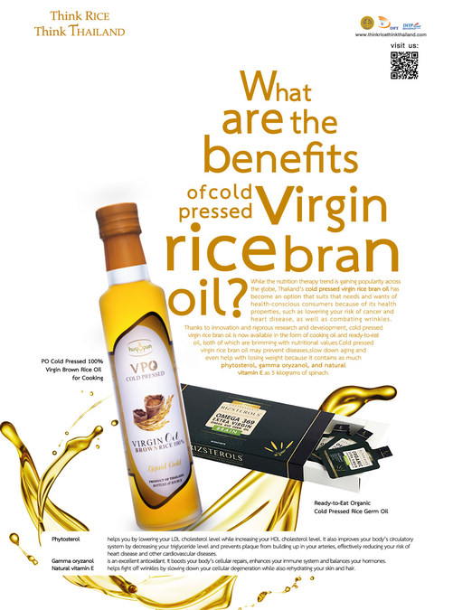 Thailand presents the Benefits of Cold Pressed Virgin Rice Bran Oil