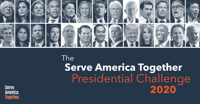 Serve America Together campaign kicks off and challenges all 2020 presidential candidates to commit to make national service a priority in their first 100 days in office and to release bold plans to expand and transform national service in America.