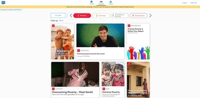 By exploring and interacting with the resources in GatherIQ, students can unlock micro-donations to support the UN Sustainable Development Goal of No Poverty.