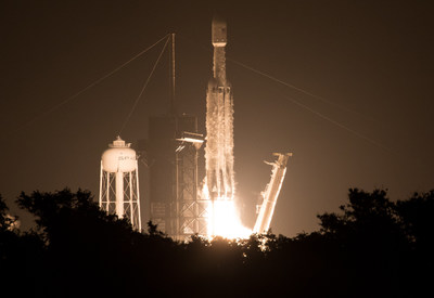 A SpaceX Falcon Heavy rocket carrying 24 satellites as part of the Department of Defense's Space Test Program-2 (STP-2) mission launches from Launch Complex 39A, Tuesday, June 25, 2019 at NASA's Kennedy Space Center in Florida. Four NASA technology and science payloads that will study non-toxic spacecraft fuel, deep space navigation, "bubbles" in the electrically-charged layers of Earth's upper atmosphere, and radiation protection for satellites are among the two dozen satellites put into orbit. Photo Credit: (NASA/Joel Kowsky) A SpaceX Falcon Heavy rocket carrying 24 satellites as part of the Department of Defense's Space Test Program-2 (STP-2) mission launches from Launch Complex 39A, Tuesday, June 25, 2019 at NASA's Kennedy Space Center in Florida. Four NASA technology and science payloads that will study non-toxic spacecraft fuel, deep space navigation, "bubbles" in the electrically-charged layers of Earth's upper atmosphere, and radiation protection for satellites are among the two dozen satellites put into orbit. Photo Credit: (NASA/Joel Kowsky)