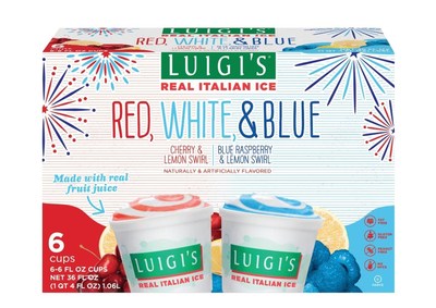 LUIGI’S Real Italian Ice Red, White and Blue
