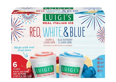 LUIGI'S Real Italian Ice Red, White and Blue