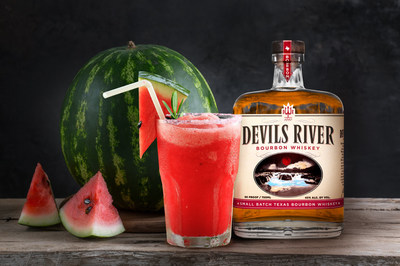Watermelon Fizz is dangerously bold as it combines Devils River 90-proof Bourbon with the rich flavor of Peach Schnapps, lime juice, watermelon, thyme, and ginger beer to create the ideal pool-side aperitif.