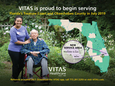 VITAS Healthcare is proud to begin offering compassionate end-of-life care to Florida's Okeechobee, St. Lucie and Martin counties in July 2019.