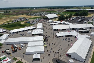 Crowds check out the vendor tents, food trucks, and pavilion during GearFest. (June 21, 2019)