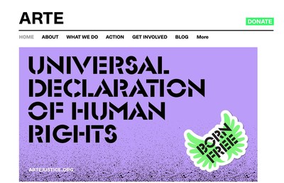 Website created for the nonprofit organization ARTE Justice as part of the Social Good Project