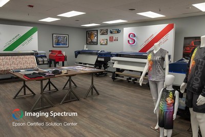 The Epson Certified Solution Center located at Imaging Spectrum will showcase unique Epson printing solutions and applications, leveraging the Epson professional printing portfolio of dye-sublimation, signage, photography, and direct-to-garment solutions.