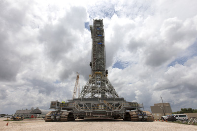 ML-1, current mobile launcher. NASA has selected a Bechtel-led team to design and build a second, upgraded mobile launch platform for a rocket that could take humans to the Moon or Mars. Photo credit: NASA