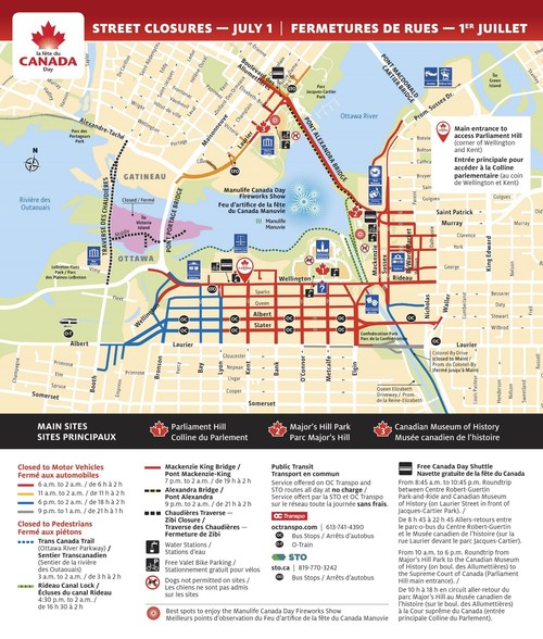 Street Closures - July 1 (CNW Group/Canadian Heritage)