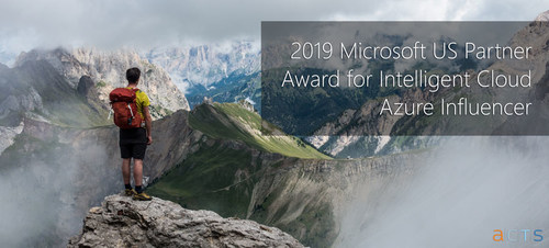2019 MSUS Partner Award Winner - Intelligent Cloud - Azure Influencer