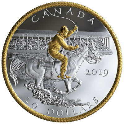 The Royal Canadian Mint's 100th Anniversary of the Victory Stampede silver collector coin