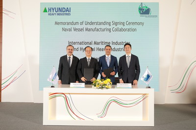 L-R: Mr. Amin H. Nasser, President and Chief Executive Officer, Saudi Aramco; Mr. Sang Hoon Nam, COO, Naval & Special Shipbuilding Business Unit, Hyundai Heavy Industries; Mr. Fathi K. Al-Saleem, Chief Executive Officer, IMI; Mr. Kisun Chung, SEVP, Hyundai Heavy Industries Group