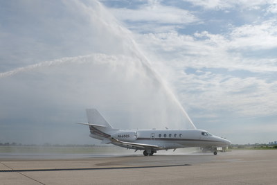 NetJets' 100th Latitude delivery arrives at its headquarters in Columbus, OH.