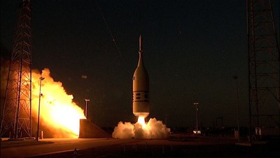 Ascent Abort-2 lifts off from Space Launch Complex 46. Photo Credit: NASA Ascent Abort-2 lifts off from Space Launch Complex 46. Photo Credit: NASA