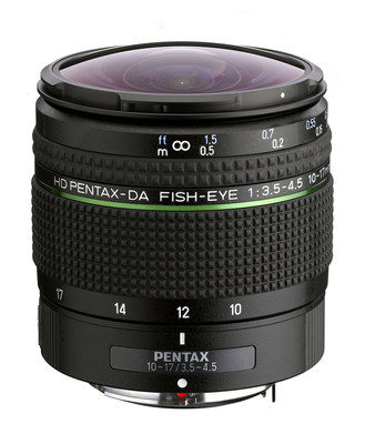 Ricoh Imaging Americas Corporation today announced the launch of the HD PENTAX-DA FISH-EYE 10-17mm F3.5-4.5 ED zoom lens for use with K-mount digital SLR cameras. The compact and lightweight fish-eye lens features the latest HD coating and a completely redesigned body.