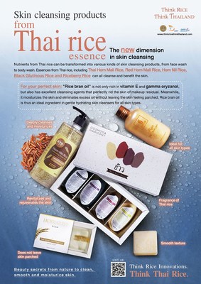 Skin Cleansing Products from Thai Rice Essence, the New Dimension in Skin Cleansing