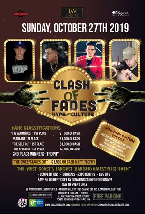 JAV Events Opens Ticket Sales for Barber &amp; Hair Stylist Event: Clash of Fades