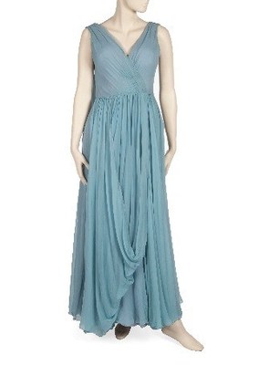 Pale blue chiffon evening gown worn by Taylor to a film premiere of "That's Entertainment"