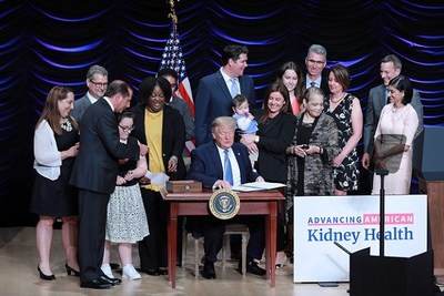 Today, President Trump signed an executive order that outlines transforming kidney care for the estimated 37 million Americans affected by kidney disease. Today, President Trump signed an executive order that outlines transforming kidney care for the estimated 37 million Americans affected by kidney disease.