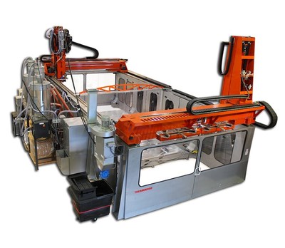 With a 10’ x 40’ fabrication area, Ascent’s LSAM machine will be the largest available in the aerospace market, allowing for both the printing and machining of a wide range of thermoplastic composite materials. (Photo courtesy of Thermwood Corporation) With a 10’ x 40’ fabrication area, Ascent’s LSAM machine will be the largest available in the aerospace market, allowing for both the printing and machining of a wide range of thermoplastic composite materials. (Photo courtesy of Thermwood Corporation)