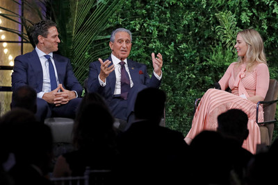 Celebrity Fitness Trainer, Don Saladino, Co-Founder of Home Depot and Owner of Atlanta Falcons, Arthur M. Blank, and actress and AIS board member, Emily Blunt Celebrity Fitness Trainer, Don Saladino, Co-Founder of Home Depot and Owner of Atlanta Falcons, Arthur M. Blank, and actress and AIS board member, Emily Blunt