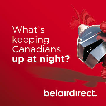 What's keeping Canadians up at night? (CNW Group/belairdirect)