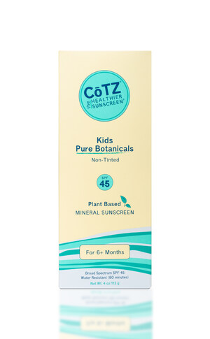 CōTZ® The Healthier Sunscreen Launches Kids Pure Botanicals SPF