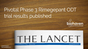 Biohaven's Positive Phase 3 Trial of Rimegepant Zydis® Orally Dissolving Tablet for Acute Treatment of Migraine Published in The Lancet