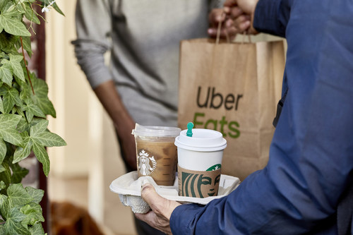 Starbucks Delivers, powered by Uber Eats (CNW Group/Starbucks Coffee Company)