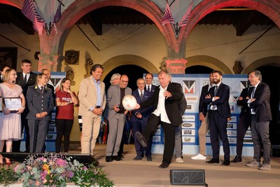 Zico with fellow  winners of the XXIII^ edition of the International Fair Play Menarini Award.