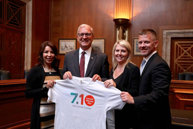 Clorinda Walley, president at Good Days, U.S. Senator Kevin Cramer, Tricia Freels, vice president HR and compliance at Good Days, Randall Odebralski, chief operating officer at Good Days.